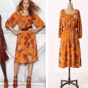 Moulinette Soeurs Floral Silk Midi Dress